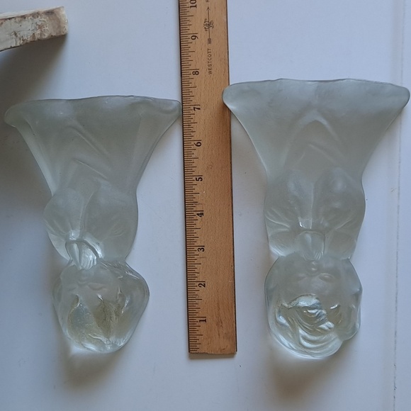 Vintage Viking Glass Praying Boy and Girl Bookends - Picture 11 of 11